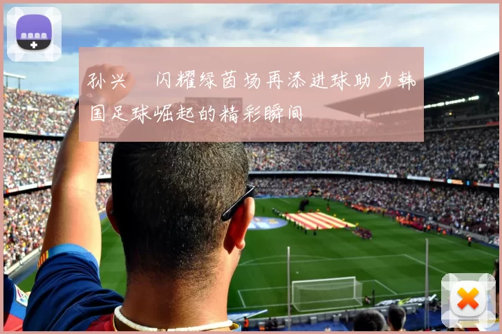 孙兴慜闪耀绿茵场再添进球助力韩国足球崛起的精彩瞬间